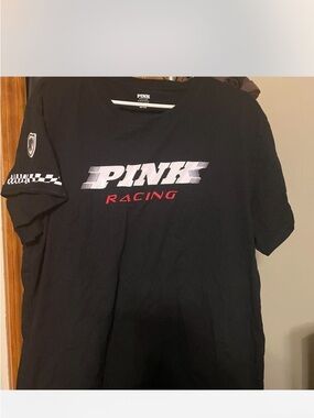 PINK Victoria's Secret Black Logo Tee